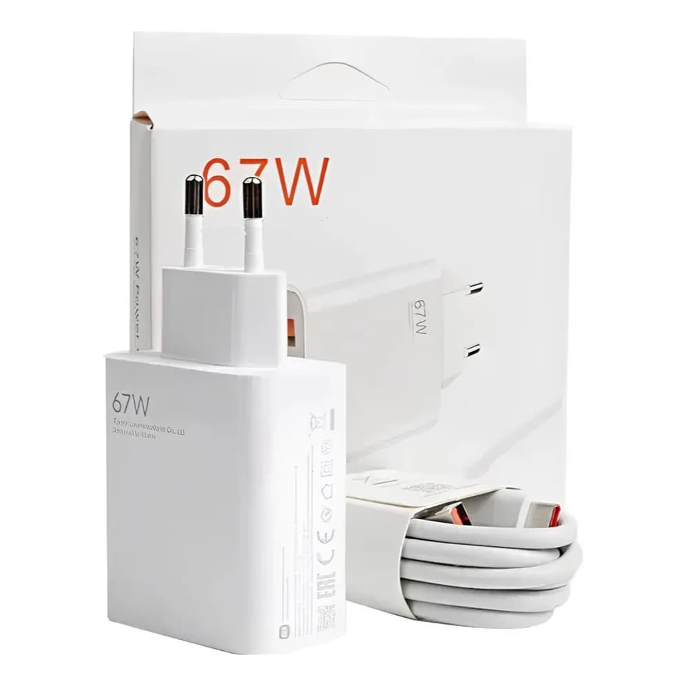Carregador Turbo MI Charge Super Rápido 67w + Cabo Usb Tipo C Original