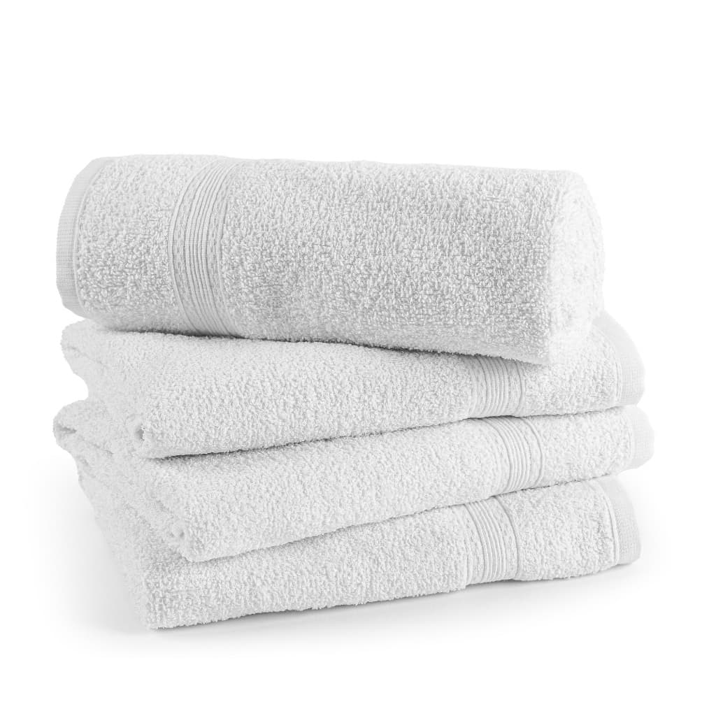 Kit 04 Toalhas Para Salão de Beleza Cabelereira 100% Algodão Macias Profissionais Cor Branca