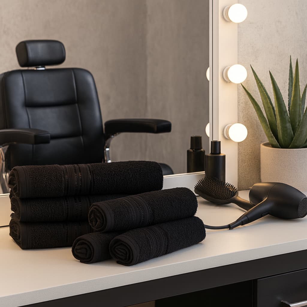 Kit 06 Toalhas para Salão de Beleza Linea Cabelereiro e Barbeiro 100% Algodão Alta Durabilidade