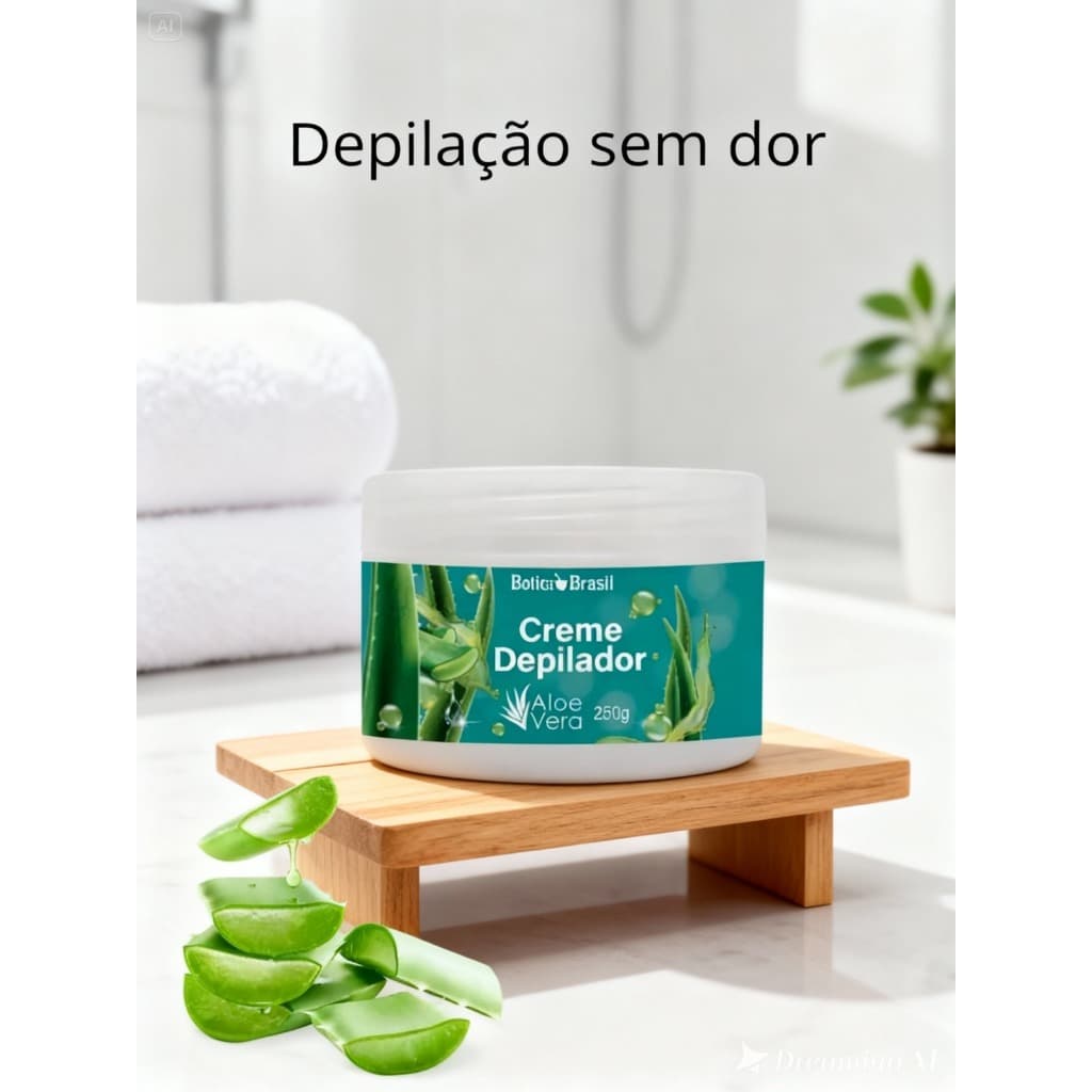 Kit Creme Depilatório Corpo Pernas Axilas Virilhas - com Aloe Vera Botica Brasil - cada 250g