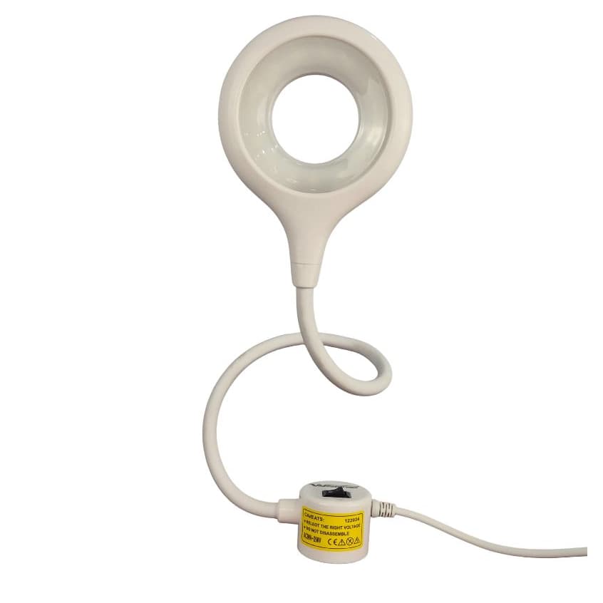 Luminária Redonda Lampada 20 LED Haste Flexível Luz Branca