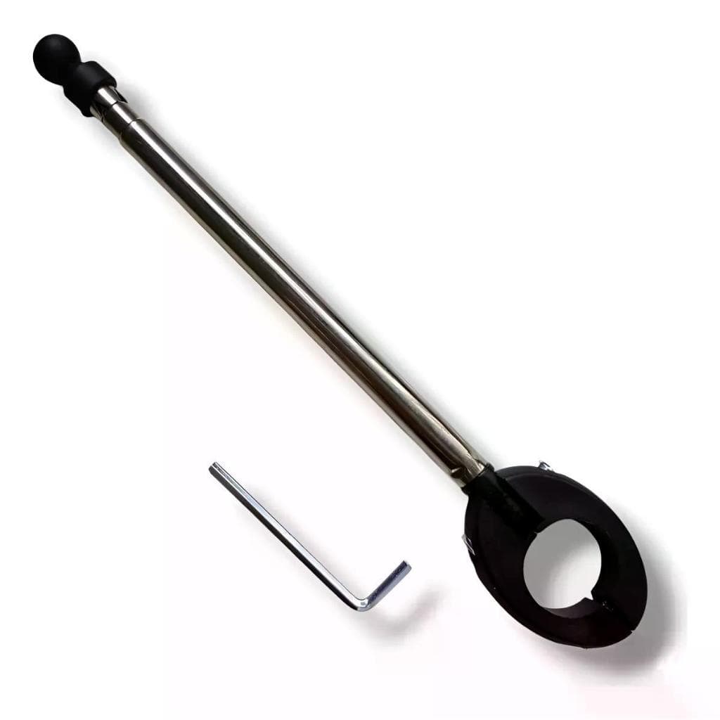 Antena de Moto Corta Linha de Pipa Retrátil 6 Estagios Anti Cerol Aço Inox Guidão