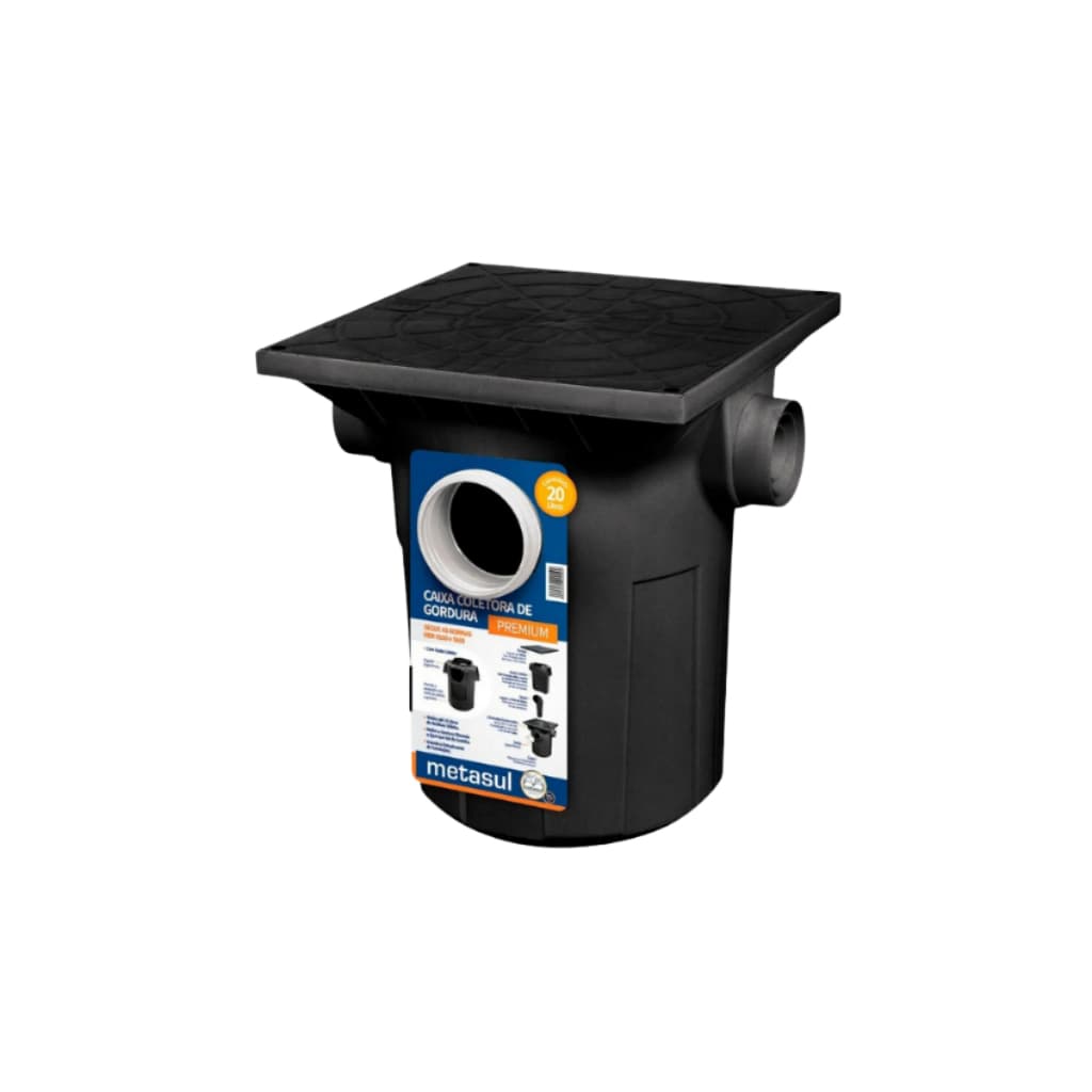 Caixa De Gordura Com Cesto Premium 41.2 Litros Metasul P 100/75/50