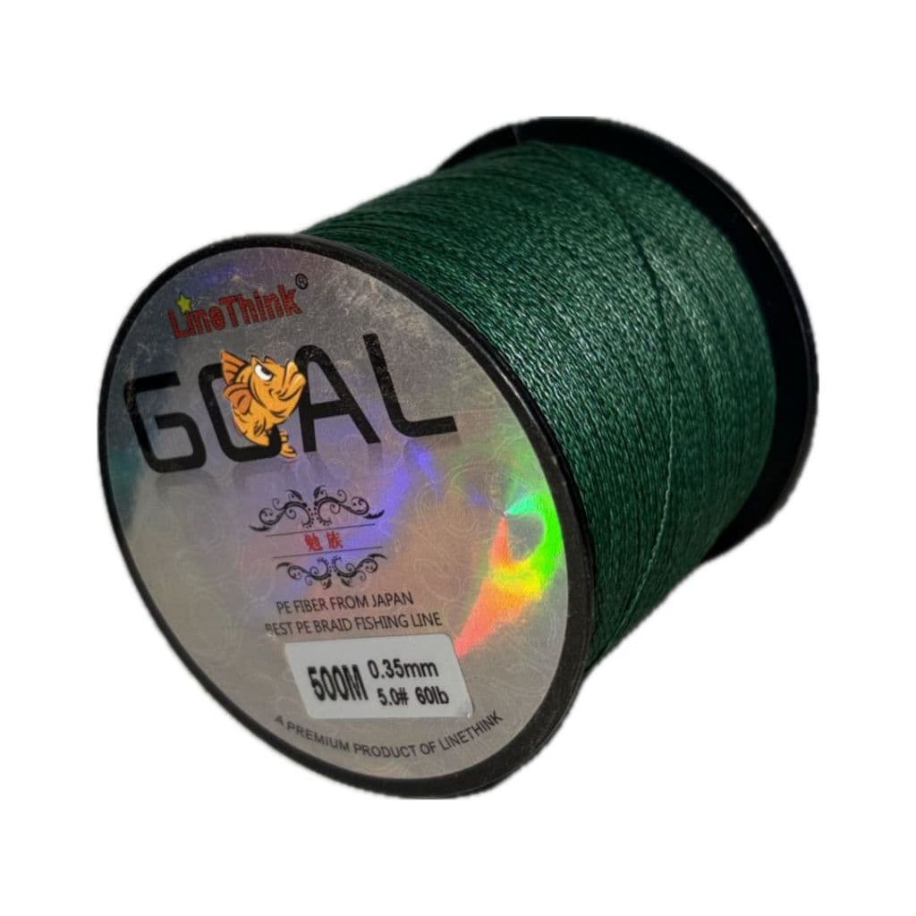 Linha De Pesca Multifilamento Trançada 4 Fios 500m Fio Trançado 0,35mm / 60lb / 5.0 Forte Goal