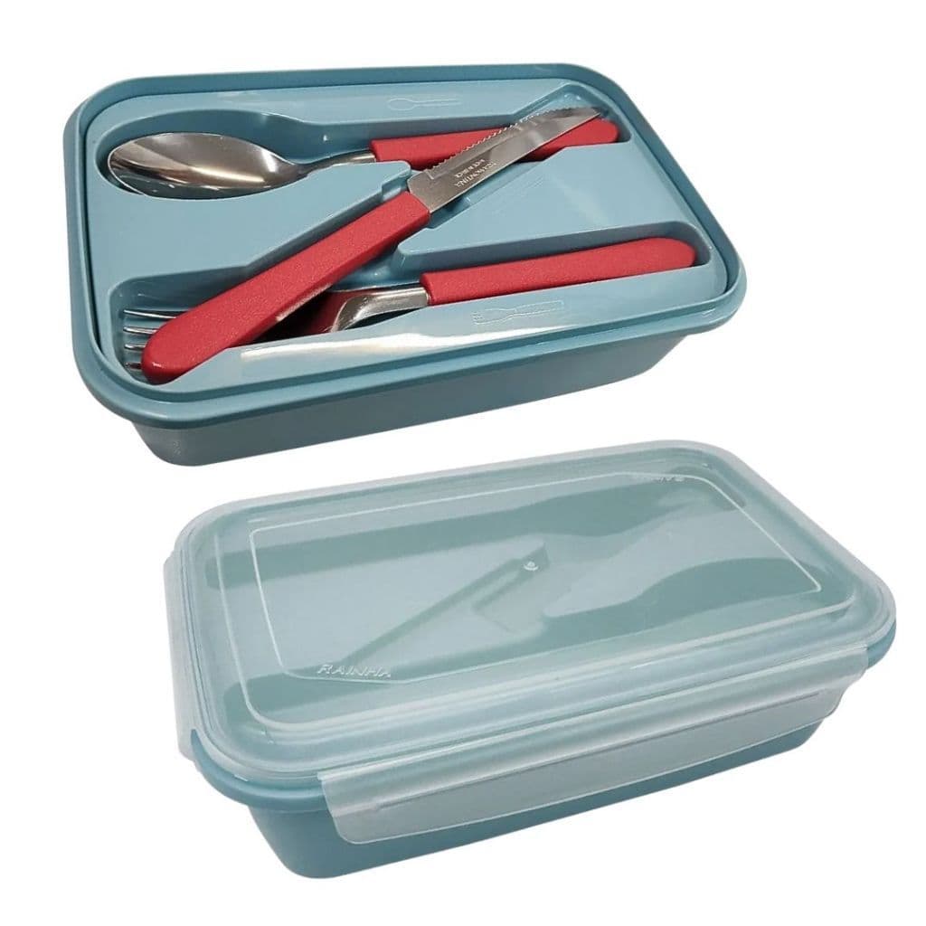 Marmita Fit com Porta Talheres BPA Free