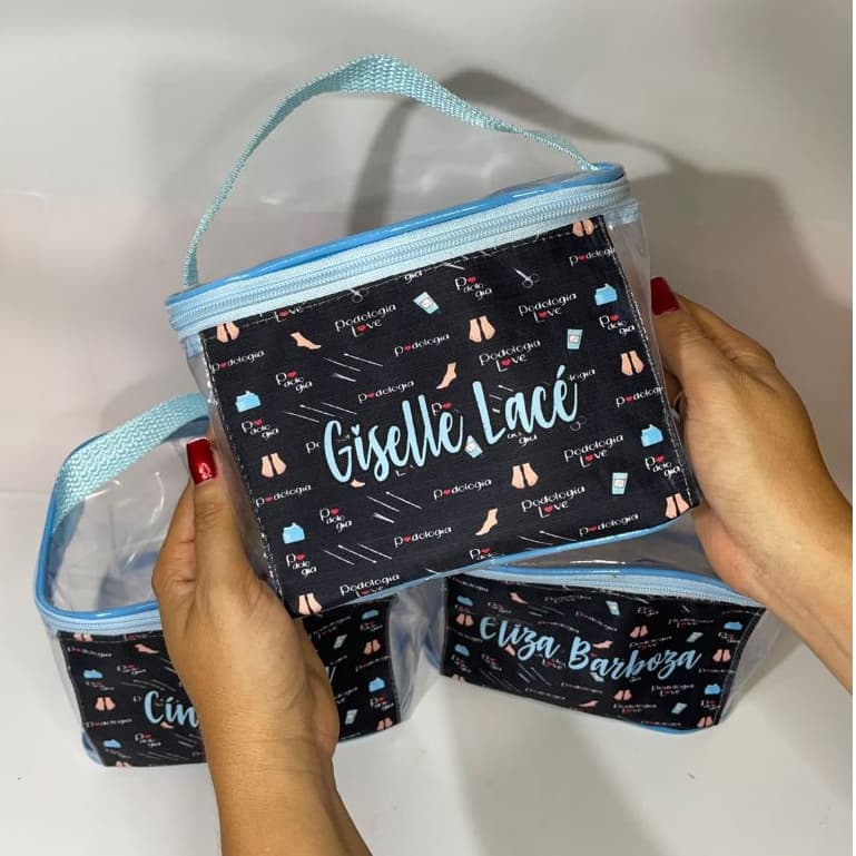 10 Necessaire frasqueira 18,5x14 personalizada