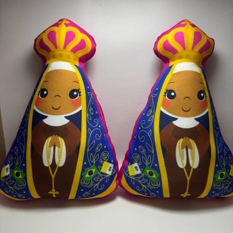 Kit com 2 Naninha Nossa Senhora Aparecida Personalizada com Enchimento Antialérgico