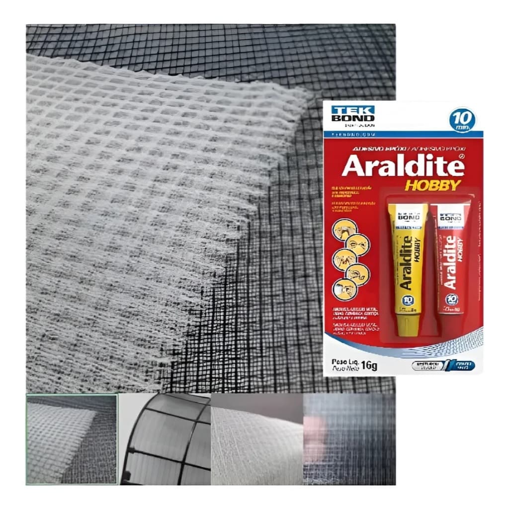 Tela Favo Filtro Ar Condicionado varias medidas x150cm + Cola Araldite