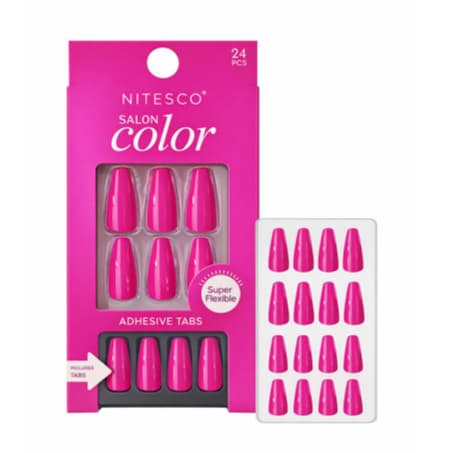 Kit Unhas Postiças Bailarina Pink Delicada Nitesco