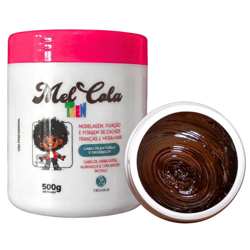 Mel Cola Trihair Teen - Cachos Naturais - Modelador - Infantil - 500g (Linha Kids)