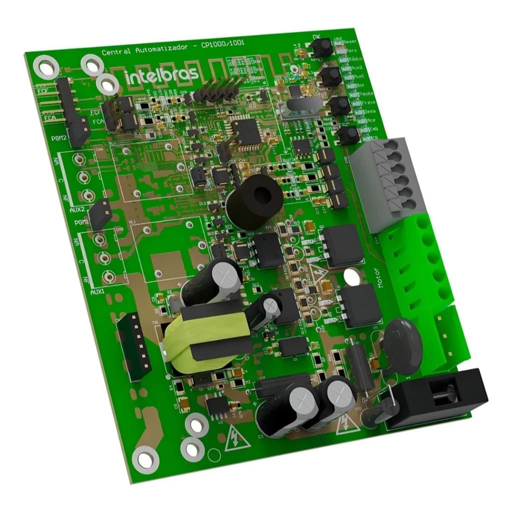 Placa Central Automatizador De Portão Eletrônico Cp 1000 Intelbras