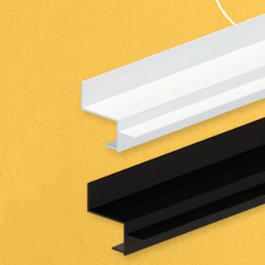 Perfil De Led Alumínio Linear Embutir Tabica 47x40mm 2m Branco ou Preto Iluminação