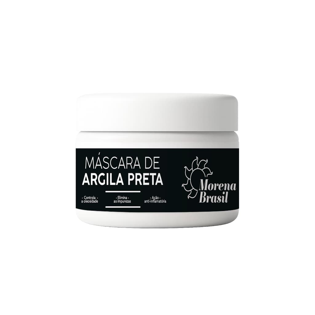 Máscara Hidratante Facial de Argila Preta 🖤