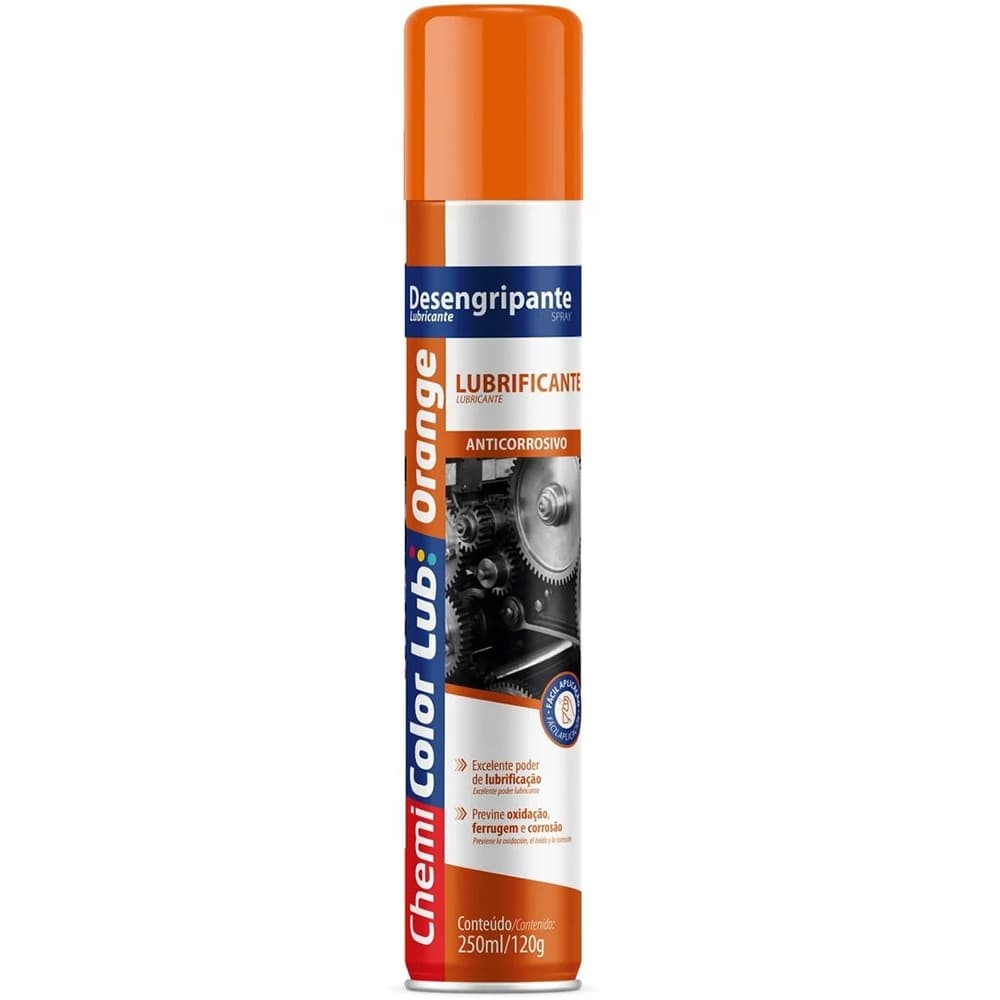 Desengripante Spray Chemi Color Orange 250ml – Lubrificante Multiuso Antiferrugem Alta Performance