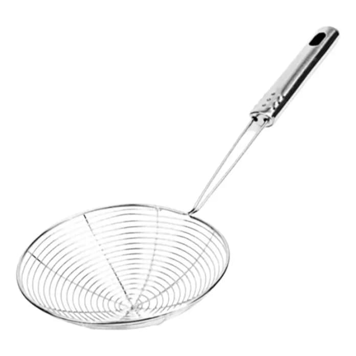 Escumadeira Fritura 33cm Aço Inox Batata Pastel Resistente