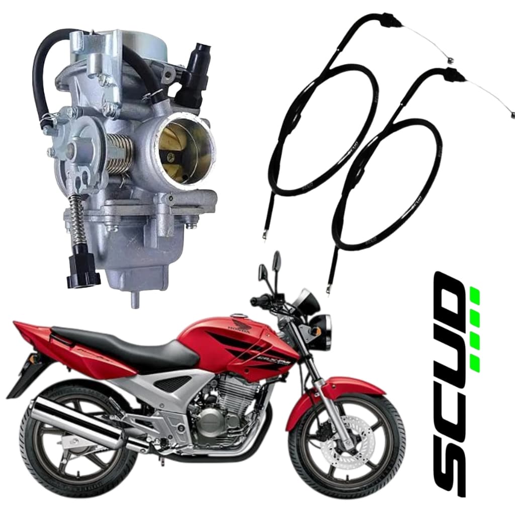 Carburador - Cbx250 - Twister 250 - Até 2008 + Cabos A e B - SCUD