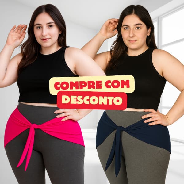 Kit 2 Sainha Tapa Bumbum Plus Size Treino Fitness Tamanho Grande Academia Atividade Física Dry Fit