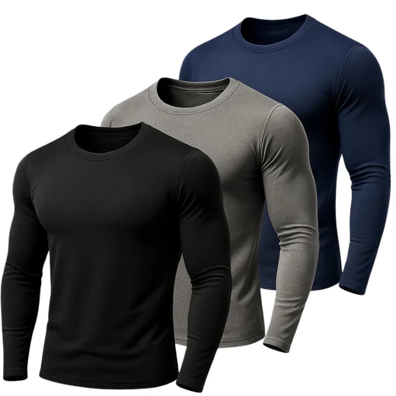 Kit 3 Camisas Térmica Proteção Uv 50+ Segunda Pele Camiseta Blusa Malha Fria Academia Manga Longa