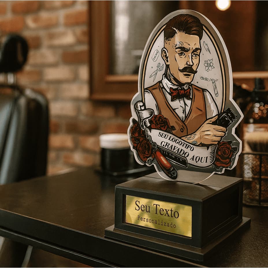 Troféu Homenagem Evento Prêmio Acrílico Personalizado 1un