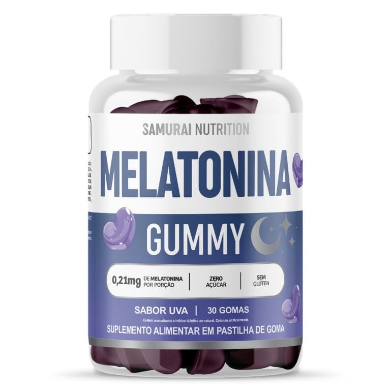 Melatonina Gummy 30 Gomas Sabor Uva - Samurai Nutrition