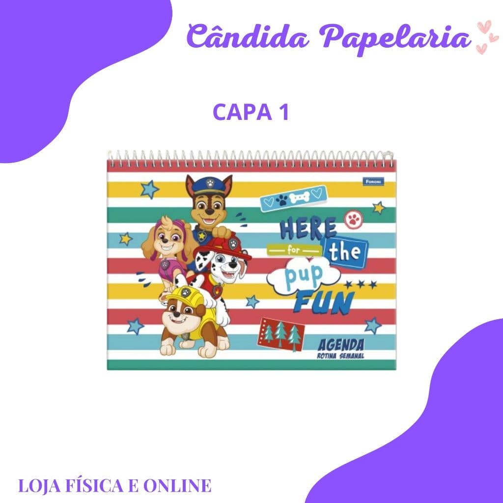 Agenda semanal Patrulha canina rotina - Foroni