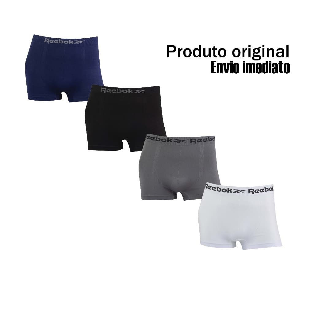 Kit 2 ou 4 cuecas boxer marca Reebok Microfibra Originais