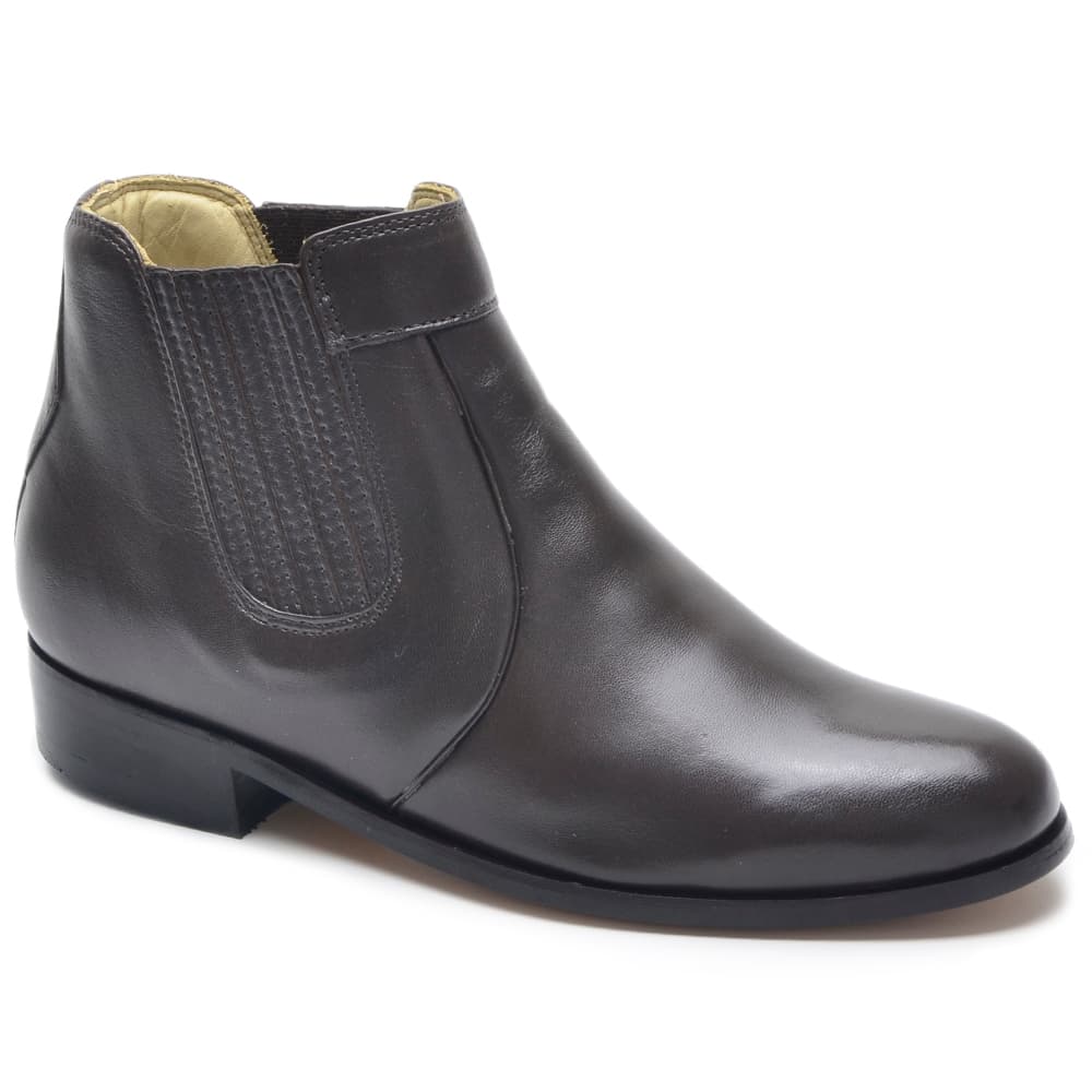 Bota Masculina Couro Mestiço de Carneiro Sola de Couro Confortável 040-C