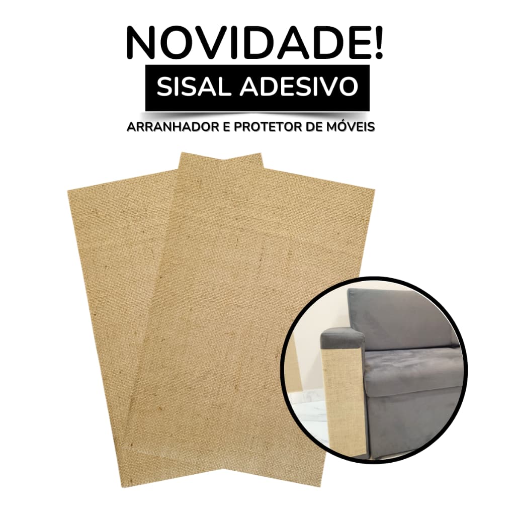 Kit 2 Sisal Adesivo Arranhador Protetor de Sofá e Cama Box para