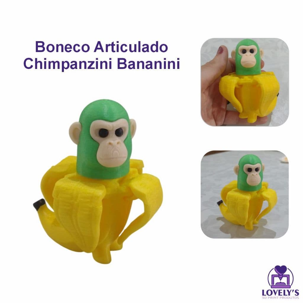 Boneco Articulado Colecionável Chimpanzini Bananini Brainrot Italiano