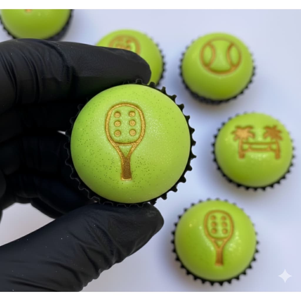 Carimbo para docinhos  brigadeiro tema tênis raquete Beach Tennis