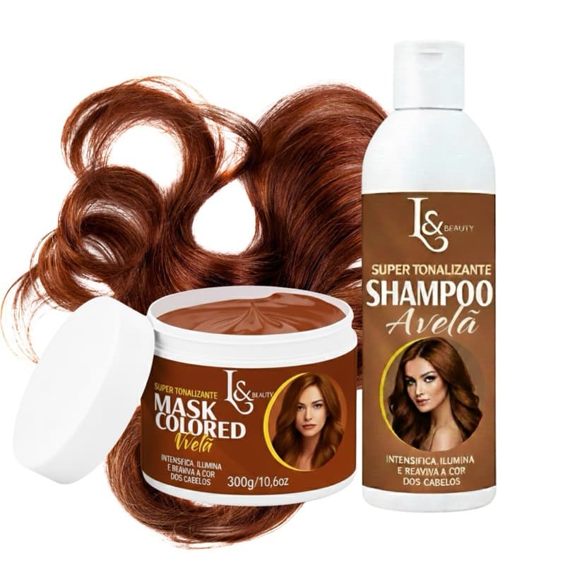 KIT Mascara Tonalizante 300GR + Shampoo Tonalizante 300ML - L&beauty COSMETICOS