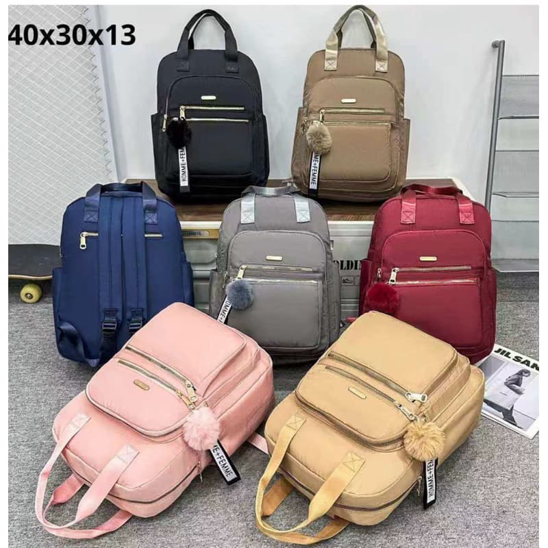 Bolsa feminina nylon impermeável vira mochila transversal tiracolo leve 3em1 sd-307