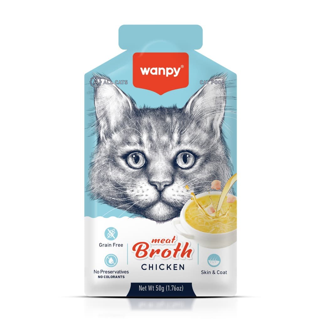 Truly Wanpy Petisco Sopa para Gatos Sabor Frango 50g
