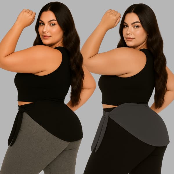 Kit 2 Saia Tapa Bumbum Feminina Plus Size Dry Fit até G5 Treino Academia Sobreposição Respirável