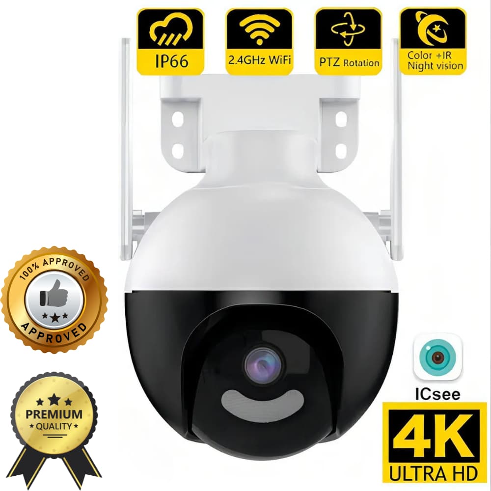 Câmera De Segurança Wi-fi Smart Camera 4k App Icsee A18