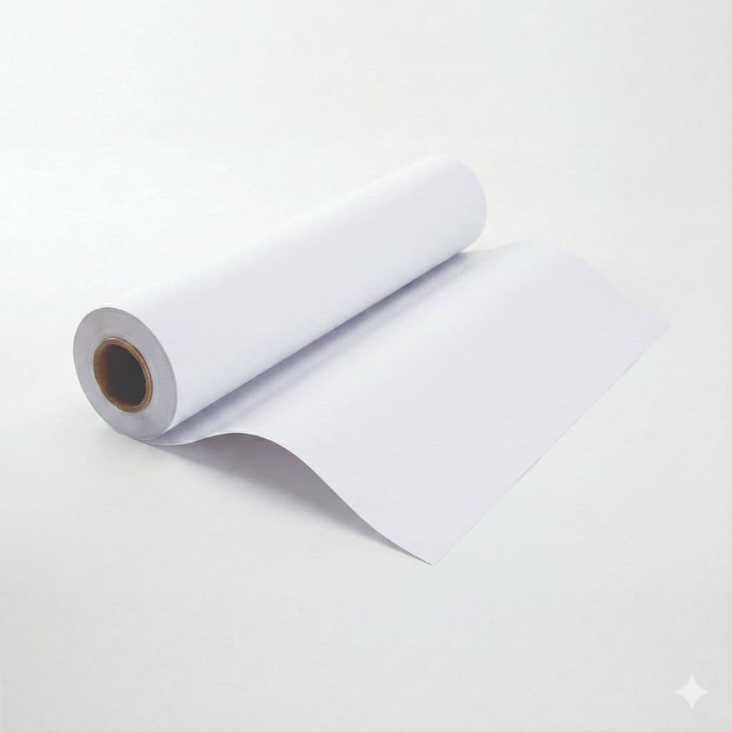 Rolo de Papel de Desenho Branco de 49cm x10m p/ Pintura Cavalete Quadro de Avisos Embalagem Presente