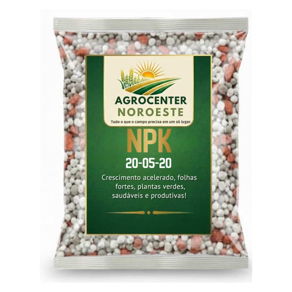 Fertilizante NPK 20-05-20 | Agrocenter Noroeste | Nutrição Completa com Foco em Crescimento