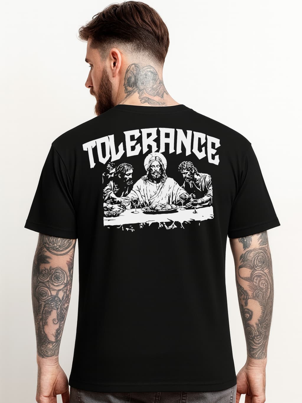 Camiseta Masculina Evangélica Estampa Tolerance 100% Algodão Premium