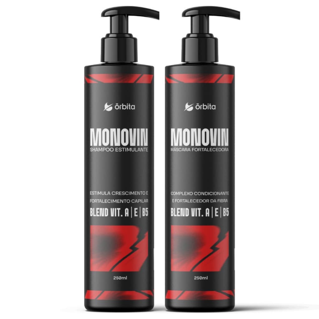 Shampoo Monovin + Máscara Fortalecedora Tratamento Crescimento Capilar