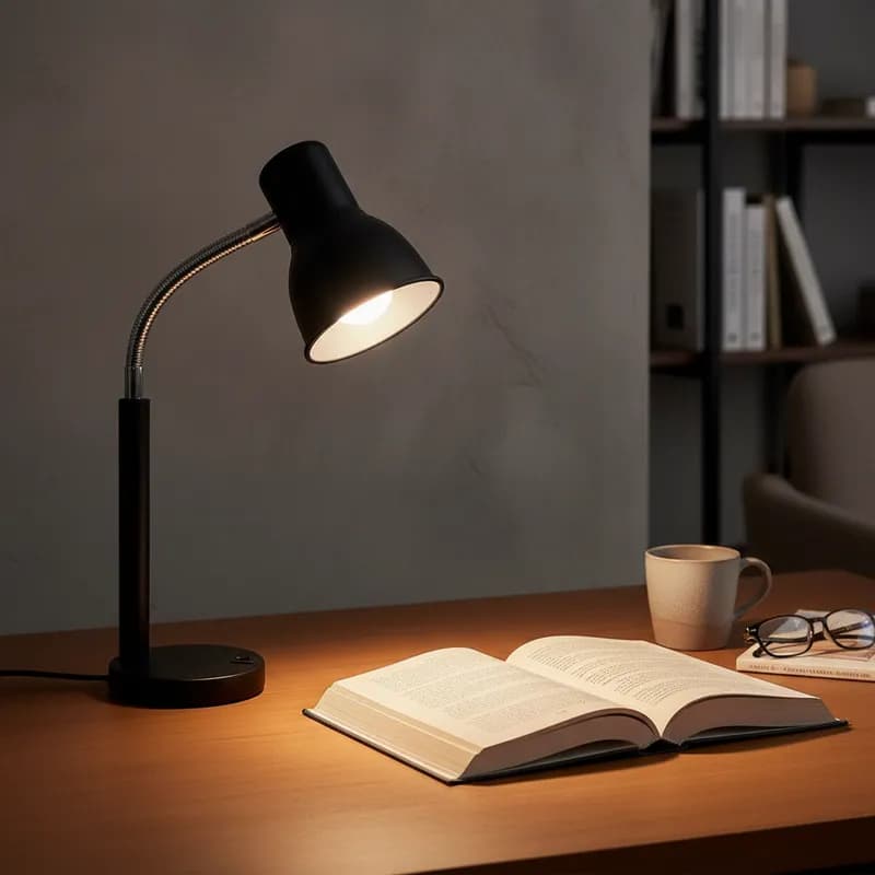 Abajur Luminária de Mesa Inclinado moderno de alumínio com interruptor liga desliga bivolt