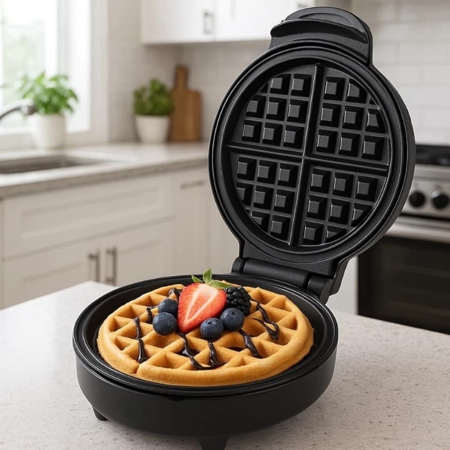 Waffleira Elétrica Tomate 220V Potência 1000w Máquina de fazer Waffle Rápida E Fácil