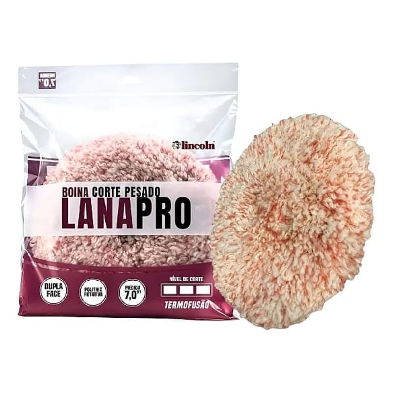 BOINA LANA PRO Fio Branco/Vermelho, Corte Pesado 7" Lincoln