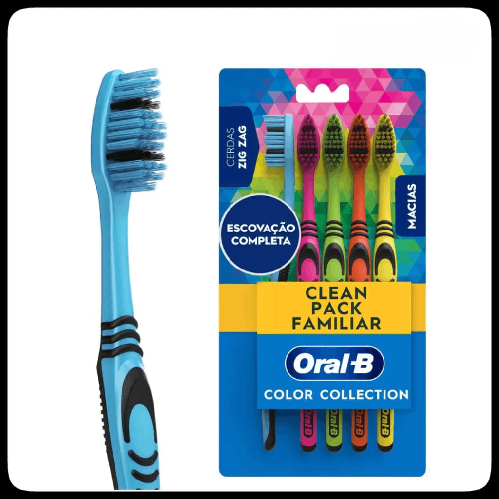 Escova de dentes Oral-B Color Collection PACK FAMILIAR com 5 Unidades