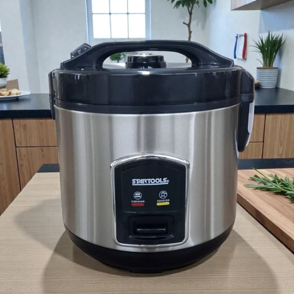 Panela Arroz Elétrica C/ Medidor E Colher Cozinha 1 Litro 220v Preto COZINHA