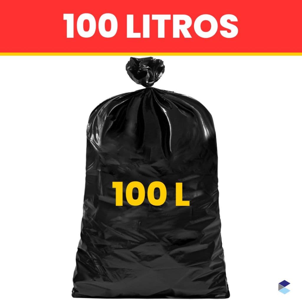 Saco de Lixo 100 Litros Resistente 100 Unidades Custo Benefício