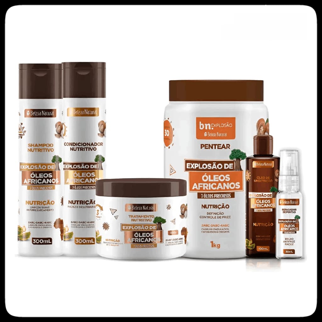Kit Explosão de Óleos Africanos Beleza Natural