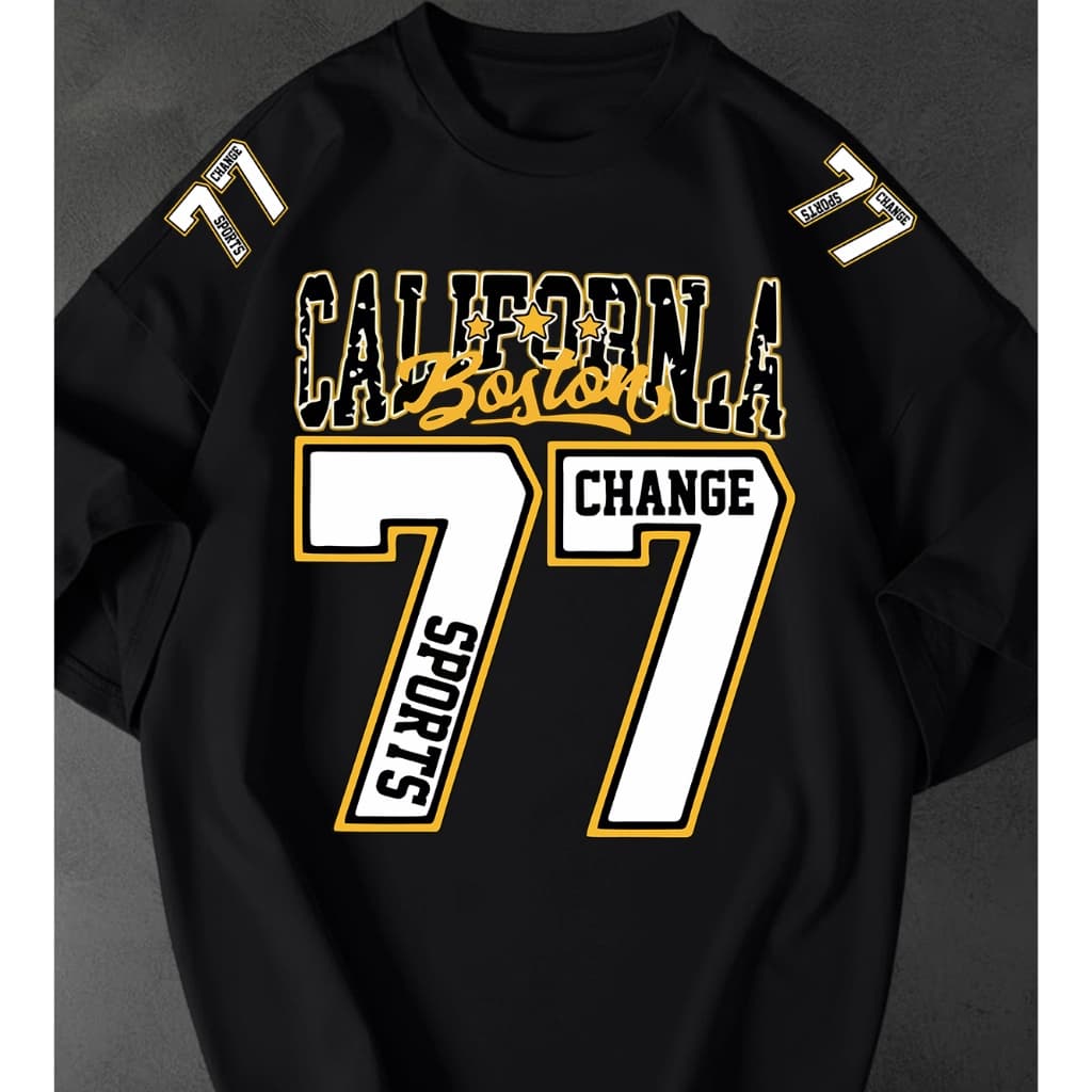 Camisetão Feminina California 77 Boston Sports Estampa Streetwear Oversized Algodão Camiseta Tshirt