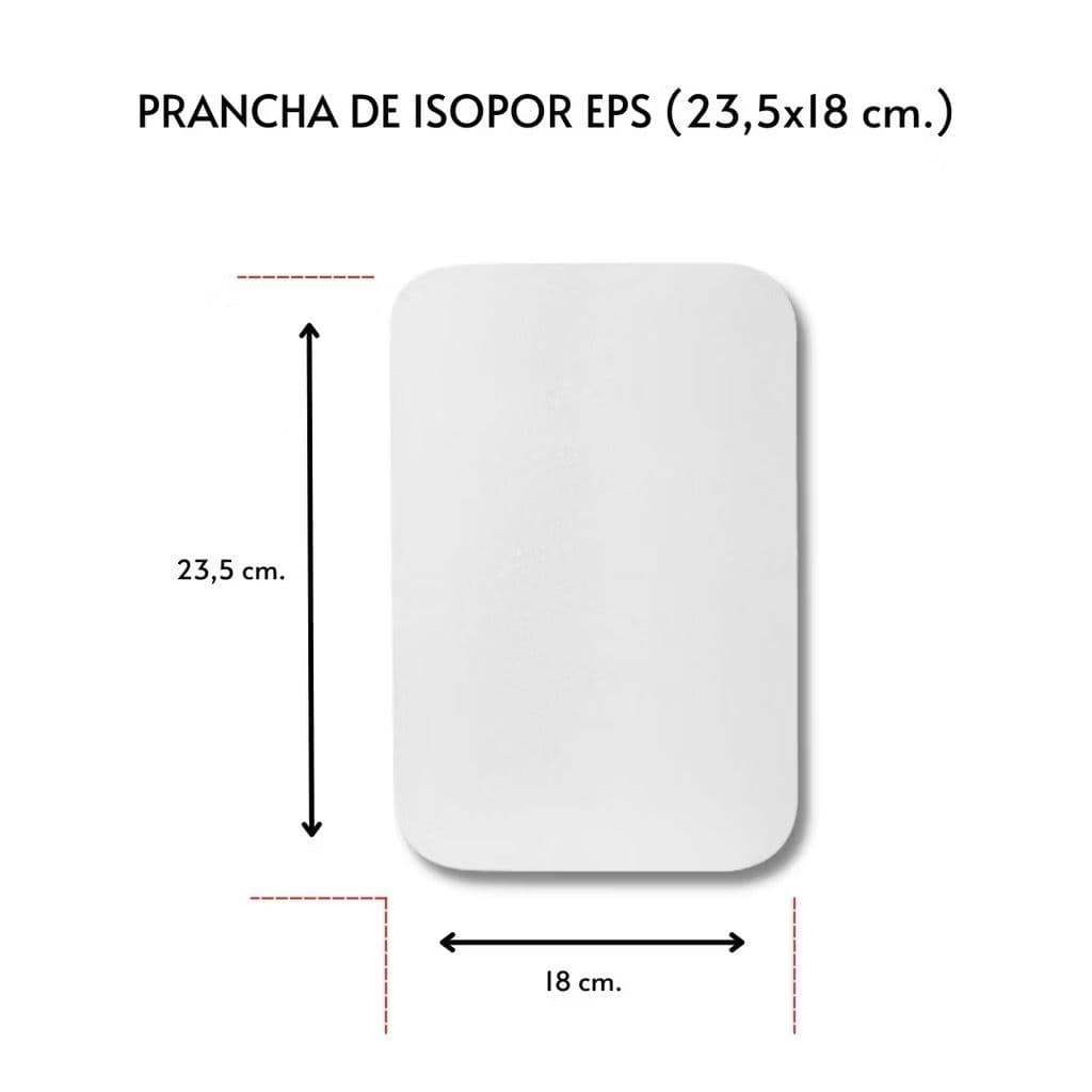 PLACA DE ISOPOR PRANCHA EPS PNT-03 (23,5X18 CM.) C/ 400 UN.