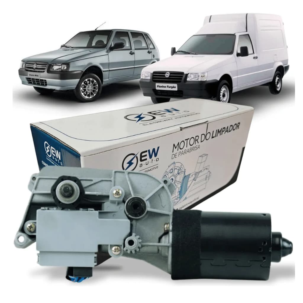 Motor Limpador Dianteiro Fiat Uno Fiorino 1991 ate 2012 Com Temporizador Novo