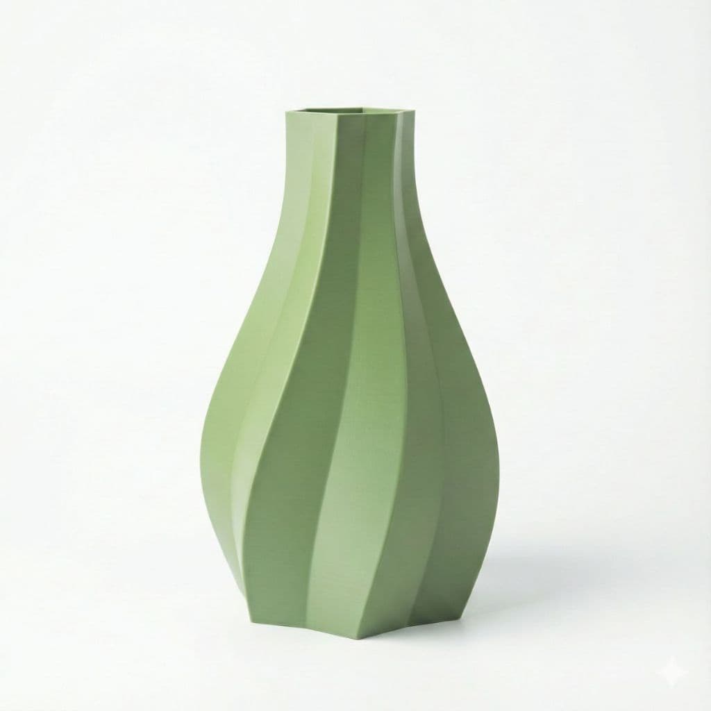 Vaso Decorativo 3D Moderno 18cm | Design Escultural | Uso Seco